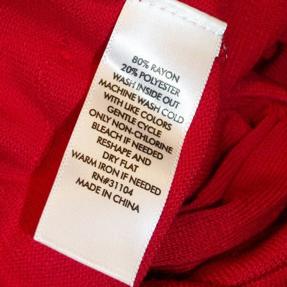 New Directions 3X Red Cowl Neck Sweater Top NWT - Picture 8 of 8